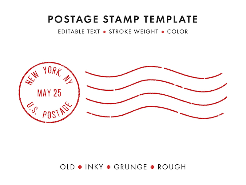 postage stamp template